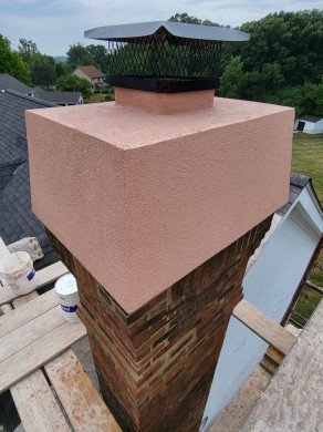 Chimney Stucco Concrete Cap