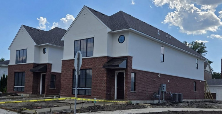 Brick and Stucco Townhouses